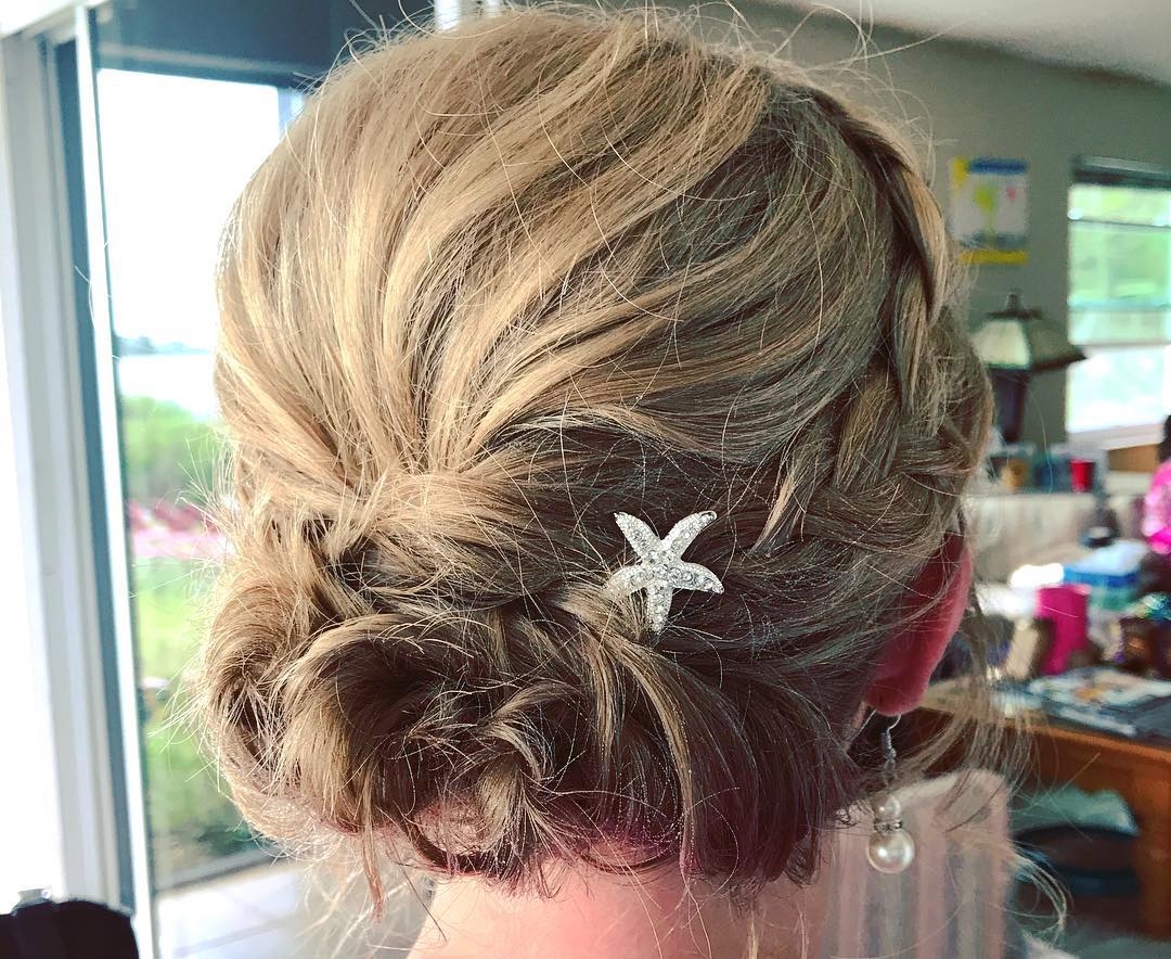 Updo for Short Hair Bridesmaid