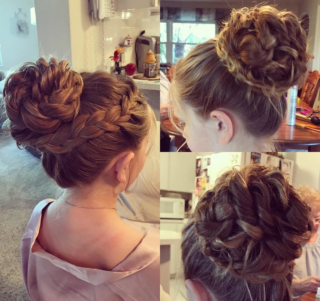 French Braids, Messy High Bun