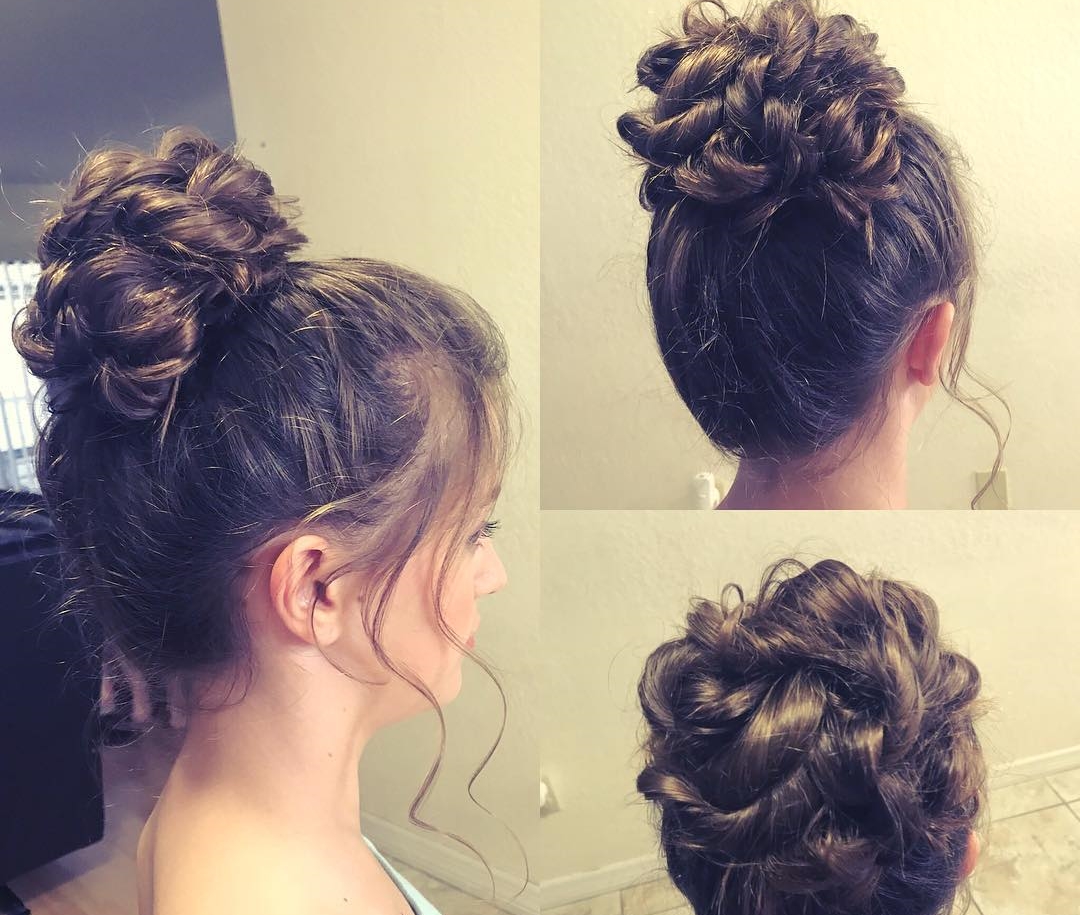 Messy High Bun for Junior Bridesmaid